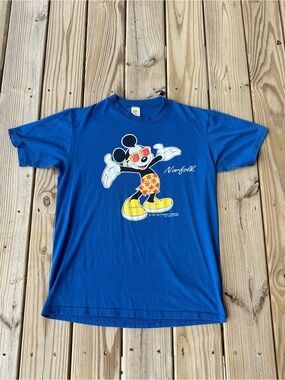 Vintage Velva Sheen USA Made Mickey Mouse Graphic Shirt